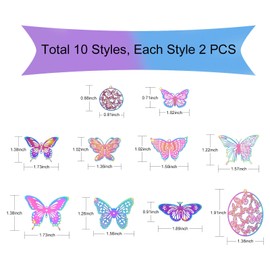 COGCHARGER Rainbow Stainless Steel Leaf Charms Filigree Pendants Etched Metal Embellishments Multicolor for Jewelry Necklace Bracelet Earrings Crafts, 201 stainless steel