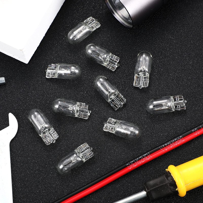 Honoson 1/4 Wedge Base 12V 5W Bulb Clear Krypton Light