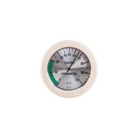 eliga Hygrometer silberfarben 135 mm in rundem Holzrahmen 170 mm
