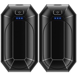 Dnaleao Hand Warmers Rechargeable, Dnaleao 2 Pack 4000mAh Electric Portable Pocket Heater, Heat Therapy Great for Outdoors, Hunting, Golf, Camping, Warm Gifts（Black）
