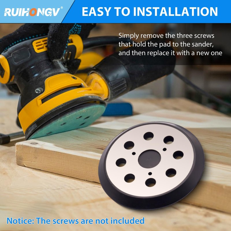 RUIHONGV 2 Pack Sander Replacement Pad for Dewalt, 5 inch