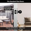 Hadims Matte Black Door Handle Exterior, Entry Door Handle and