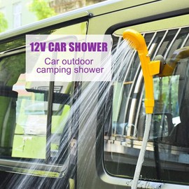 Ejoyous Camping Shower, 12 V, Portable Garden Shower, Camping Shower, Outdoor Shower Head with Hose Hook, for Car, Caravan, Caravan, Pet Cleaning