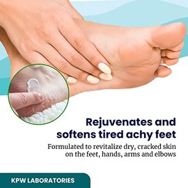KPW Laboratories Renew - Crema para pies secos y agrietados, paquete de 2 unidades, cuidado de pies totalmente natural para mujeres y hombres, crema r
