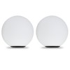 2 Pack Matte Opal Glass Globe Lampshades with Black Metal
