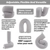PG6 Twist Memory Foam Travel Pillow for Neck, Chin, Lumbar