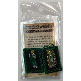Escapulario De San Judas Y La Santisima Virgen De Guadalupe Con Estampita