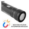 LJK Linterna 3 Focos Tactica 2000 Lm Imantada Luz Led