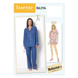 Butterick Schnittmuster 6296 Pfanne zum A5 Größen 6–14 Top/Shorts und Pants Schnittmuster, Mehrfarbig