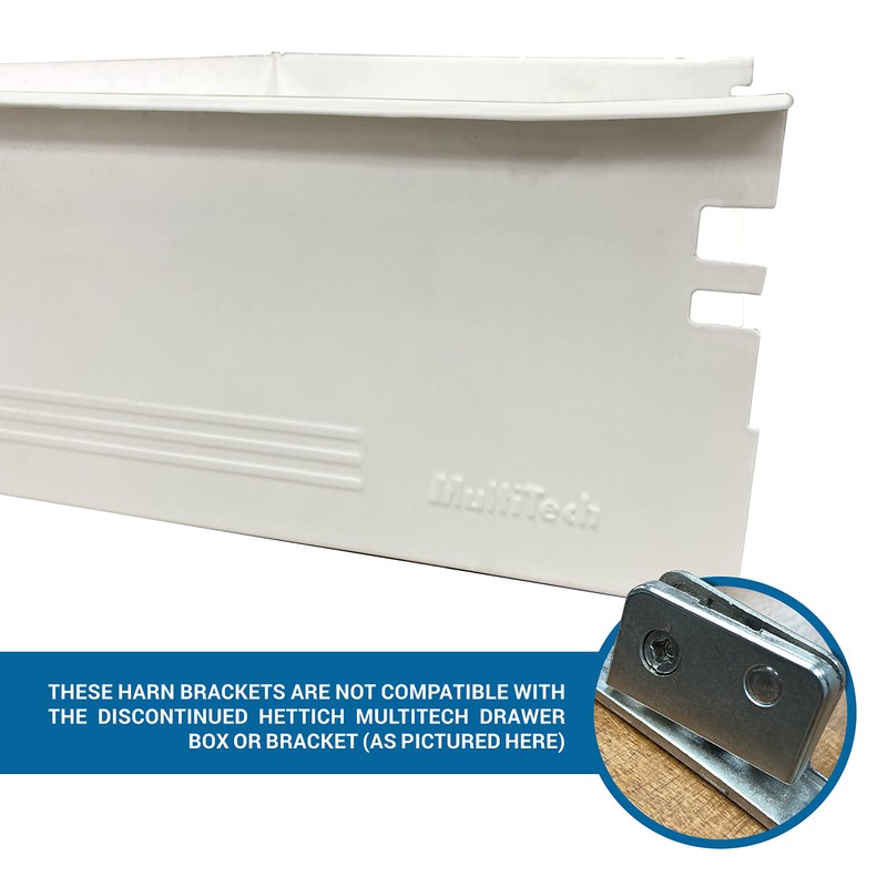 Rok Hardware Harn Impaz Drawer Box Slide Runner Left/Right Clip