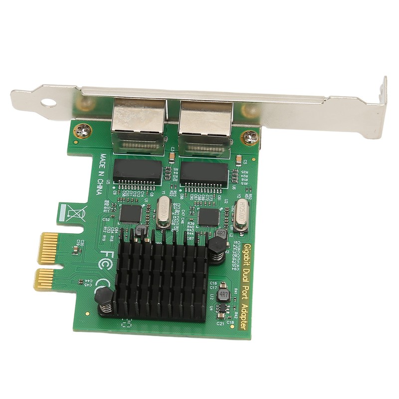 PCI E NIC Network Card 2 Way RJ45 Port for