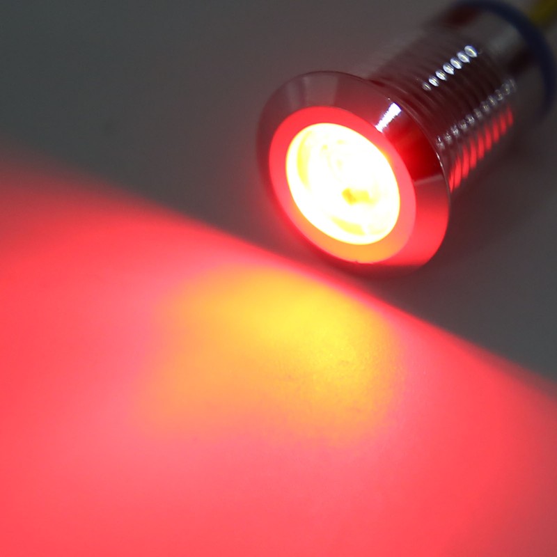 4 Sets PreWired Round LEDs Waterproof Dustproof 2-Color Common Cathode
