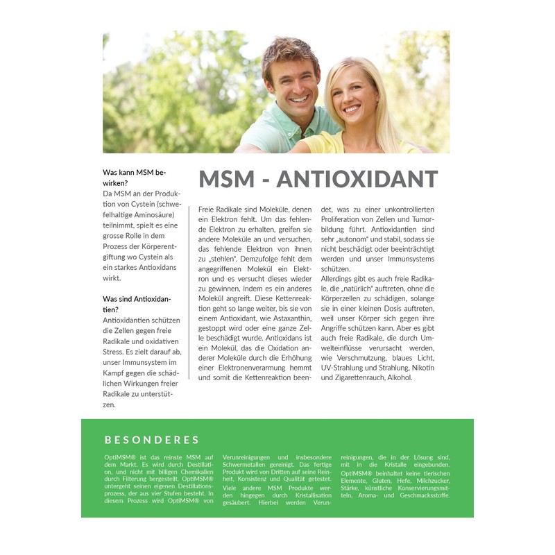 MSM OptiMSM 100% Pure Powder 500 g