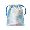 Small Planet Sanrio Ribbon Drawstring Bag, Cinnamorol, Simple, Cute