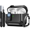 RFUNGUANGO for AirPods Pro 3 Case Carbon Fiber Series, Black