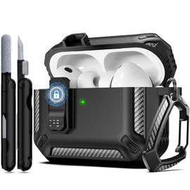 RFUNGUANGO for AirPods Pro 3 Case Carbon Fiber Series, Black