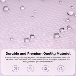 Veki - Soporte para pasaporte para mujeres de viaje, bolsa de pasaporte familiar, organizador de documentos de viaje, protector de bloqueo RFID, portafolios para libros para hombres, funda impermeable