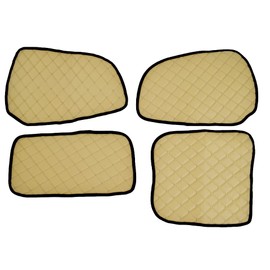 24/7Auto Beige Eco Leather Door Panels & Dashboard Mats for Scania R P G 2010-2016 4-Piece Set