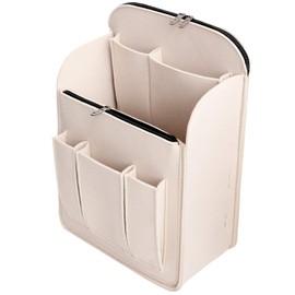 VANCORE Back-In Backpack, Vertical, A4, A5, B5, Backpack-In Bag, Organize Contents of Backpack, Divider Bag, Vertical, Large, Small, Business Trips, 2 Zippered Pockets for Documents, beige