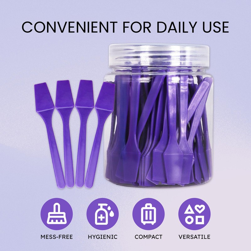 PANA 100pcs Brand Cosmetic Make Up Disposable Plastic 2.5" Spatulas