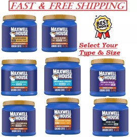 Maxwell House New - Maxwell House Ground Coffee, Canister - ( Select Your Type & Size ) - Half Caff Ground Coffee, 25.6 oz