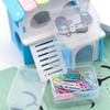 Cisolen 10Pcs Small Plastic Containers with Lids Mini Rectangular Empty