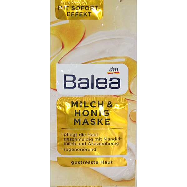 Balea Milk & Honey Mask Pack of 10 for 20 Uses