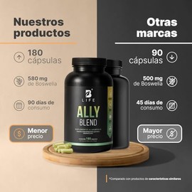 Mezcla de Boswelia y Quercetina 180 cápsulas. Antihistamínico Natural. 1400 mg por porción. Adicionado con Vitamina C y Zinc. Ingredientes Naturales. 