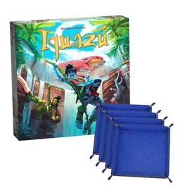 Iquazu Board Game and Four Blue Dice Tray Bundle Brought to You by Edgell House - Iquazu Land Board Game English Rules Included