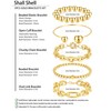 Shall Shell Gold Bracelets Set for Women, 5 Pcs Gold