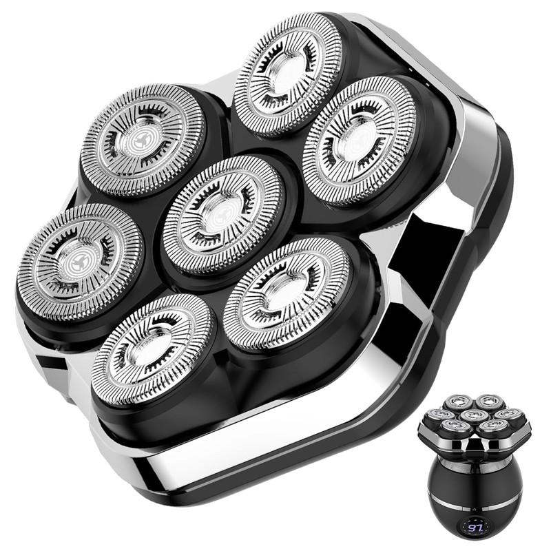 ETENTOUS 7D Magnetic Replacement Shaving Head, Wet & Dry Shaver