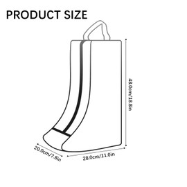 AYNKH Water Resistant Boot Bag, Transparent Tall Shoe Protector Dust Proof Storage Zippered Bag with Handle, Portable for Hunting Hiking Fishing Rainy Day