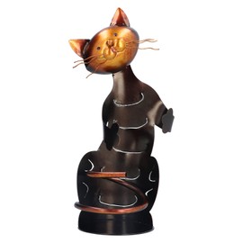 Cat Shaped Wine Rack Metal Sculpture Shelf Practical Sculpture Home Decoration Interior Decoration Crafts