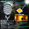 HONLEEX 2Pcs 3.4'' Round Off Road Lights Amber/3000K,14 LEDs 17w