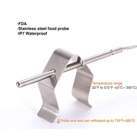 Upgraded Thermpro Temperature Probe Replacement for TP08S TP20 TP25 Thermopro Probe ReplacementTP17 TP16 TP10 TP09 TP08 TP-08S TP-07 TP06S TP04