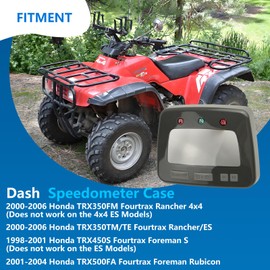 37201-HN0-A01 Speedo Meter Dash Upper Cover Speedometer Case Compatible with Honda Rubicon TRX500FA 2001-2004, Rancher TRX350FM TM TE 2000-2006, Foreman TRX450FM 1998-2001