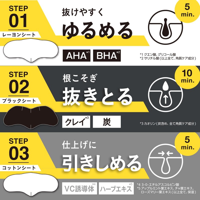 Tsururi Total Care Pack, 3 Times, Partial Pack, Nose Pack,