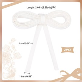 AHANDMAKER Women's Tie Back for Wedding, Bridal Dress, Adjustable Lacing Cord, Corset Band Replacement for Zip Replacement or Buttons, White #1