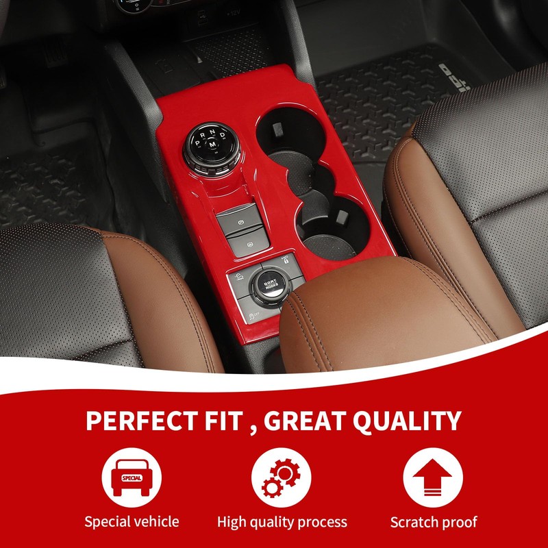 RAZPOY Gear Shift Panel Trim Center Console Cup Holder Gear
