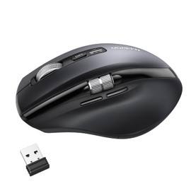 UGREEN Mouse Inalámbrico 2.4G & Bluetooth, Scrolling Ultra-rápido, Mouse Ergonómico de 5000 dpi 5 Botones, 10M de Conexión, Ratón Silencioso Compatible con Windows, Linux, MacOS, Android y Chrome