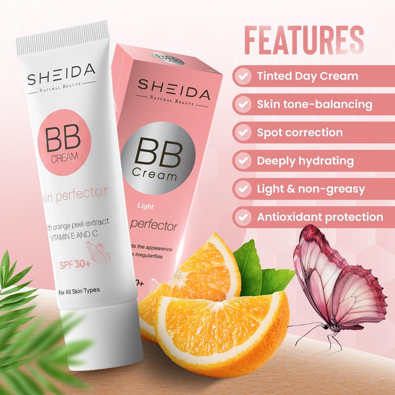 SHEIDA BB Creme Leight, Tinted Day Cream with SPF 30+,