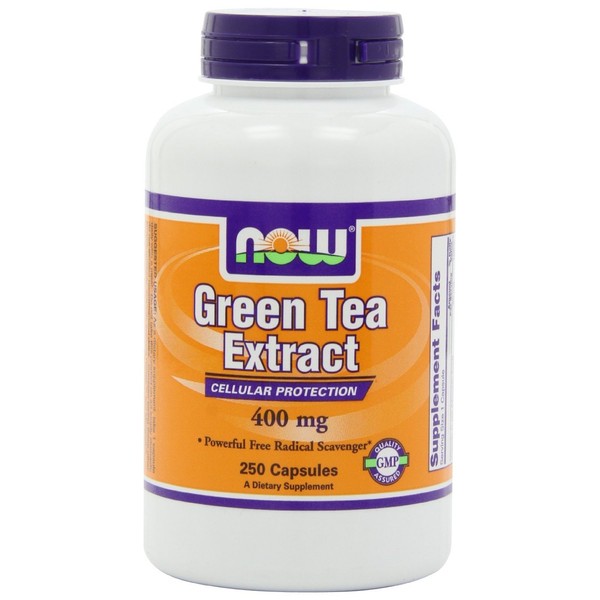 Now Foods Green Tea Extract 400 mg, 750 Gelatin Capsules Pack (mf16kd)