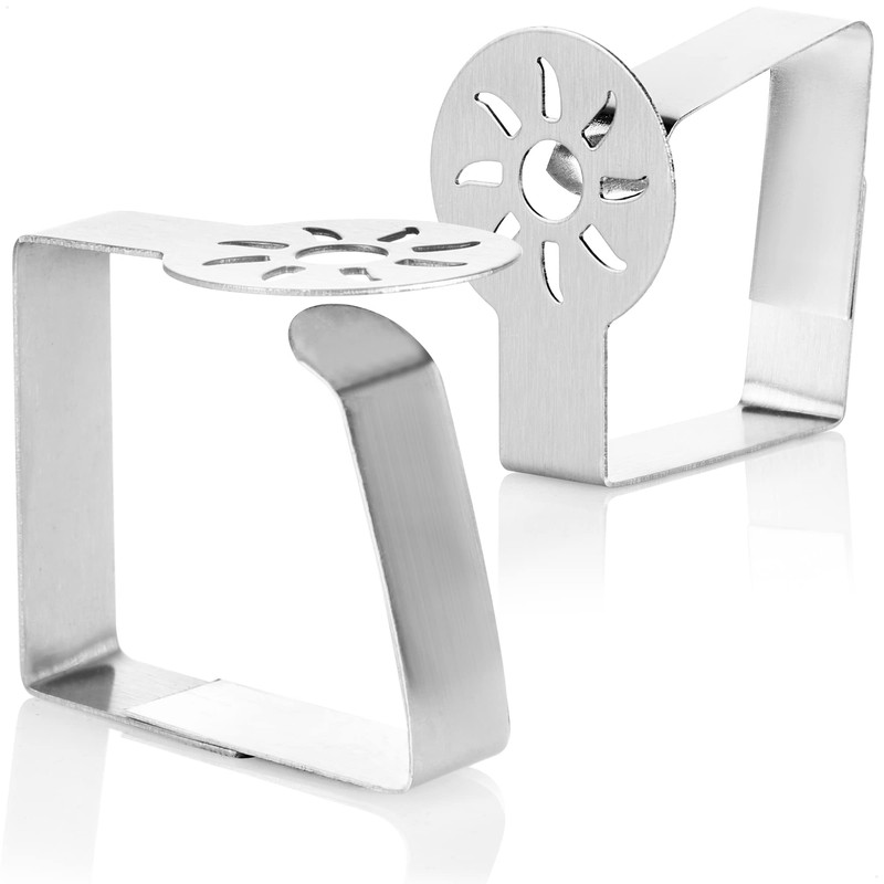 com-four® 8 x Premium Stainless Steel Tablecloth Clips - Cloth