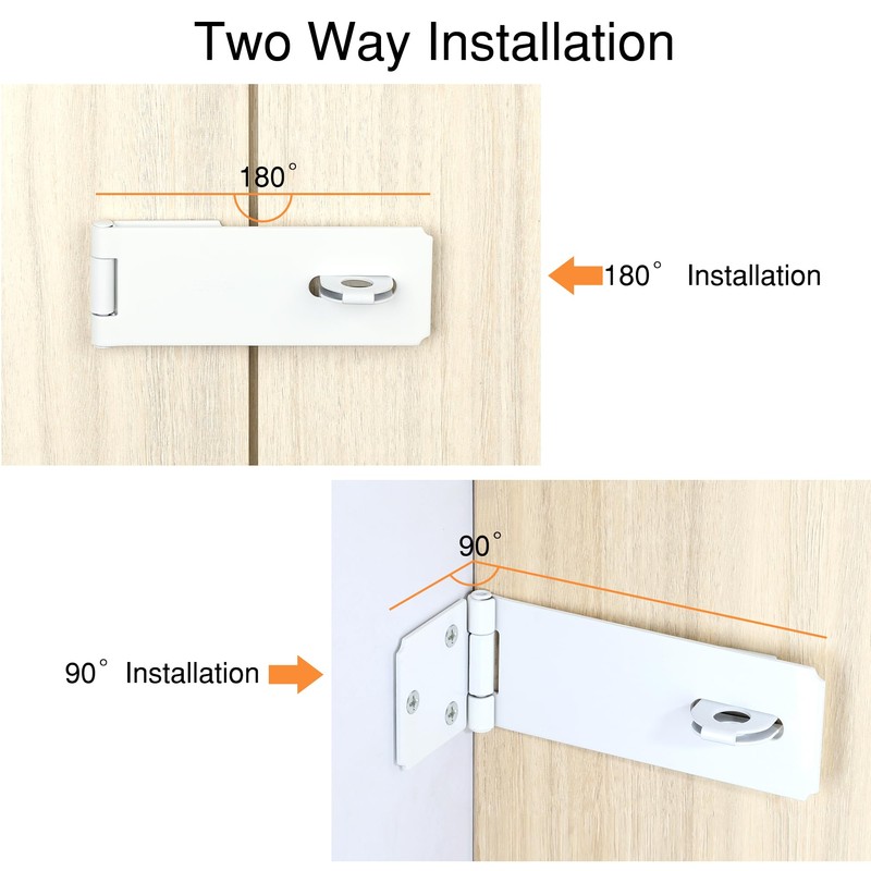 Alise Door Hasp Locks Latch,5 Inch SUS 304 Stainless Steel