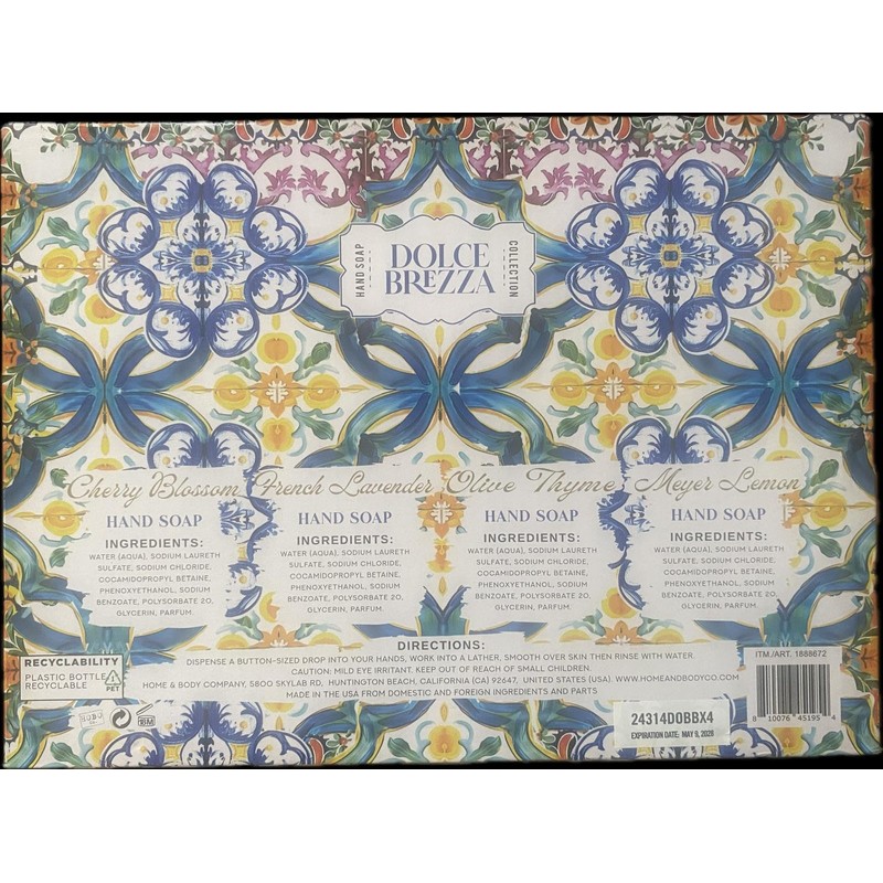 Home and Body Company Hand Soap Dolce Brezza Collection 21.5