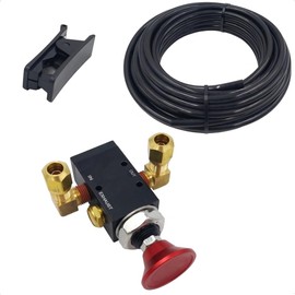 PartLogix 3-Way Three-Way Push/Pull Manual Tailgate Dump Air Valve Kit for Semi Trailer Axle