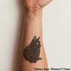 'Sitting Black Cat' Temporary Tattoo - Water Resistant, Skin-Safe, Non-Toxic