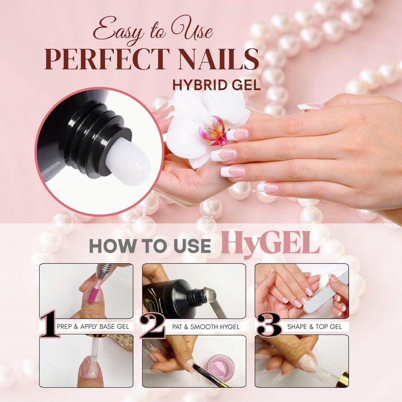 HyGEL Hybrid Gel Nail Polish, PF11 Hello Friends Pink, 60ml