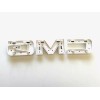 GMC Front & Rear Emblem Flat White Black For 2019-24