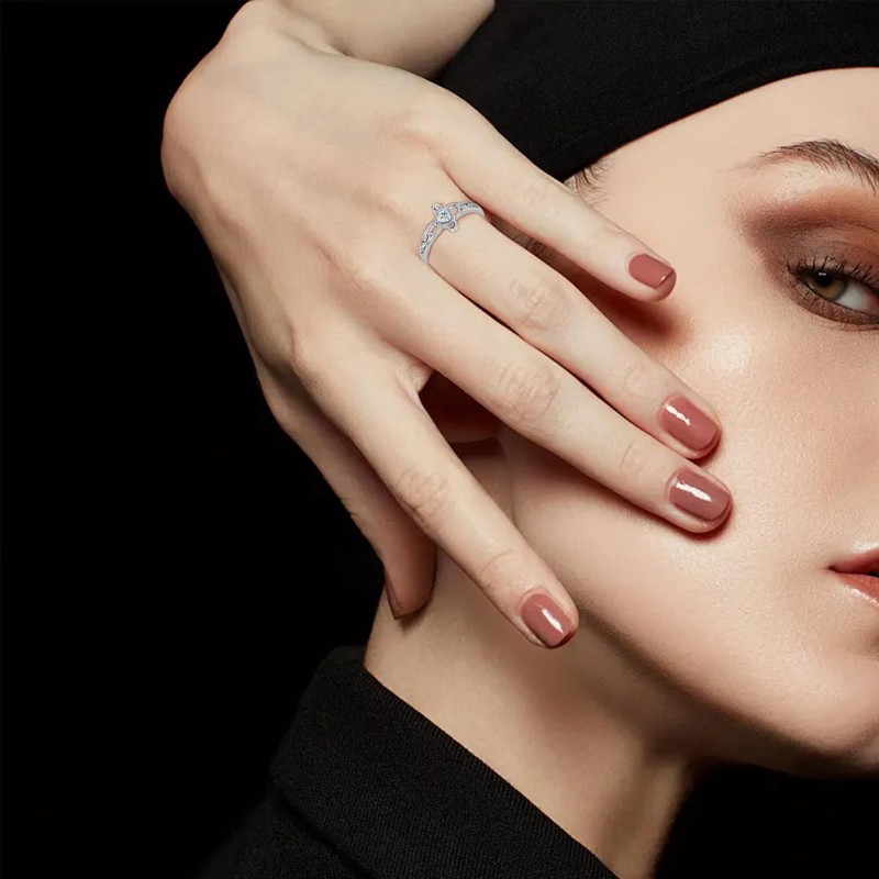 VENACOLY Cross Ring Sterling Silver Faith Ring Religious Mother's Day